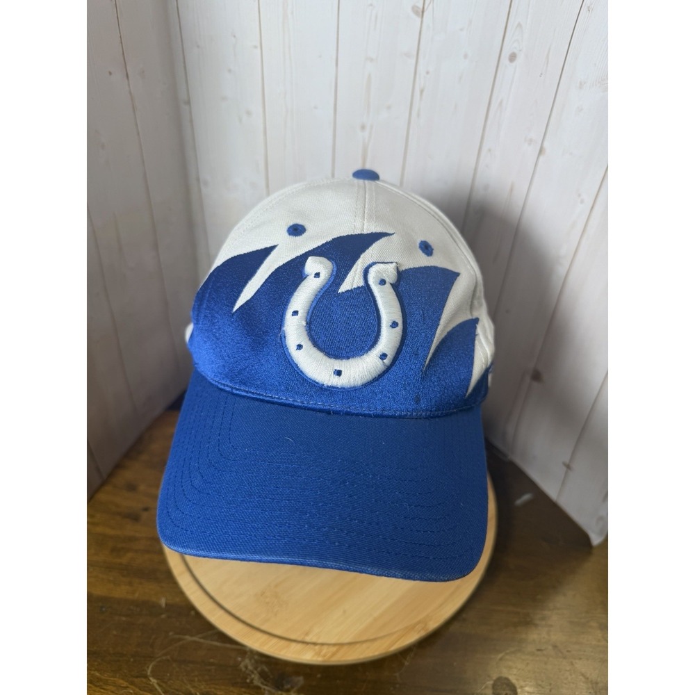 Vintage NFL Reebok Indianapolis Colts Blue & White Embroidered Shark Tooth Hat